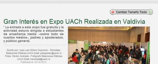 Expo UACh Realizada en Valdivia